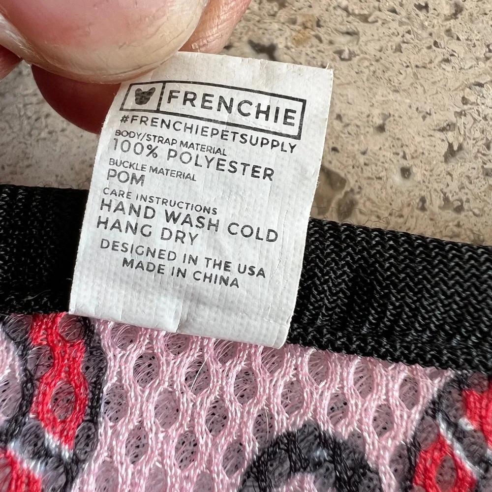 Frenchi Pink Rose Pattern Dog Harness - Floral Comfort Harness